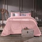 Edredom Casal Plush Hedrons Inove Liso Rosa Poema