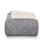 Edredom Casal Plush Sherpa Coberdrom D Face Estampado Ramas - Hedrons