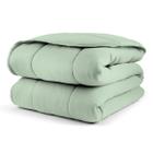 Edredom Casal Queen Dupla Face Malha 100% Algodão Liso C/ Viés