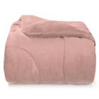 Edredom King Plush Inove Liso - Hedrons Rosa Poema