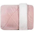 Edredom King Size Hedrons Plush/Sherpa Rosa Poema