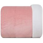 Edredom Queen Size Dupla Face Com Sherpa Dias Calmos Rosa - Lepper