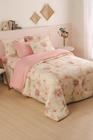 Edredom Queen Size Dupla Face Estampado Rosas Campo 240x2,50 - Lepper