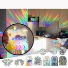 Efeito arco-íris adesivos de janela borboleta estrela DIY decoração