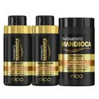 Eico Kit Mandioca Shampoo e Condicionador 450ml + Máscara Hidratação 1Kg