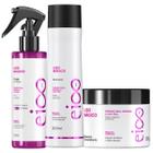 Eico Pro Kit Liso Mágico Shampoo 300ml + Máscara Tratamento Creme 300g + Fluído Antifrizz Proteção Térmica 100ml