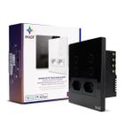 EKAZA Interruptor 4 botões + 2 tomadas 4X4,WIFI, PRETO - EKAT-T3075-P