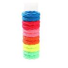 Elástico De Cabelo 5Cm Multicor Neon Com 12 Unidades