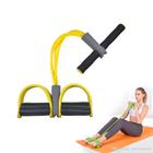Elastico Extensor 4 tubos abdominal Academia Casa cordas Pilates Tonificação exercicio Intensidade