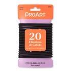 Elastico para cabelo proart 3mm preto 20 unidades