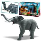 Elefante Brinquedo Boneco Articulado Realista Em Vinil 28cm - Silmar