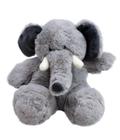 Elefante Cinza Sentado 20Cm - Pelúcia