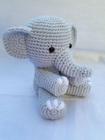 Elefante Crochê Amigurumi 15 cm