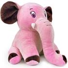 Elefante De Pelúcia Bebê Cinza Azul Rosa 24cm - Bee Toys