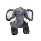 Elefante de Pelúcia Cinza 25cm