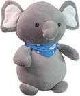 Elefante De Pelúcia Safari Com Lencinho 30Cms