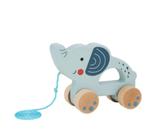 Elefante de puxar, da Tooky Toy - Brinquedo de Madeira, sensorial, montessoriano