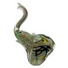 Elefante Decorativo em Murano Cinza -17x13cm - Elegância em Murano: Detalhes que Encantam