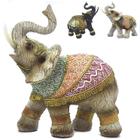 Elefante Decorativo Em Resina Indiano Sabedoria Sorte 300