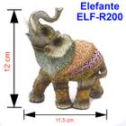 Elefante Decorativo Em Resina Indiano Sabedoria Sorte
