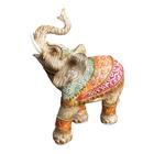 Elefante Decorativo Em Resina Indiano Sorte Sabedoria