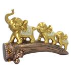 Elefante Decorativo Em Resina Trio Estatueta Indiano Sabedoria Sorte DL08