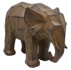 Elefante Escultura Decorativa Estilo Geométrico Resina