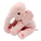 Elefante Filhote Rosa Pelúcia 16cm Animal Selva Floresta