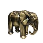 Elefante Geométrico 3D Decoração Luxo Escritório Sala Enfeite Casa, Prata, Preto, Dourado.