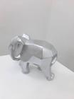 Elefante Geométrico em Resina Prata 19 cm x 15 cm
