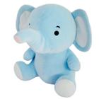 Elefante Infantil 30cm De Pelúcia  Rosa Ou Azul Antialérgico 100% Poliéster Animais Coloridos Hipoalergénicos