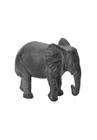 Elefante Mart Poliresina 15 cm Preto