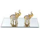 Elefantes Decorativos em resina com base em espelho Indiano Sorte elefante decoração KP0003