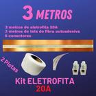 Eletrofita 20a 2 Pistas 3 Metros + 4 Conectores Sindal Tela