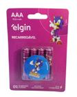 Elgin Recarregável Aaa Palito 900Mah 1 Cartela Com 4 Pilhas