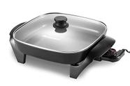 Elite Gourmet EG2212 Frigideira Elétrica 7,5Qt Antiaderente Cerâmica Preto