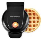 Elite Gourmet Mini Máquina de Waffles 5" Antiaderente Compacta (Preta)