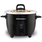 Elite Gourmet Panela Elétrica de Arroz 10 Xícaras com Panela Inox (Preta)