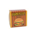 Embalagem Caixa Box P/ Hamburguer Delivery Tam. P (10x10x5,5cm.) Com 50 Un.