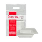 Embalagem de plástico para microondas e freezer com tampa 350ml com 24 unidades prafesta