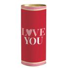 Embalagem Lata Para Presentes Rigida Fundo Fixo Tampa Removivel LOVE YOU Tamanho G
