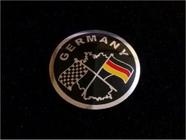 Emblema 8 cm Badge Em PURO INOX Germany Para Audi Bmw Mercedes Vw