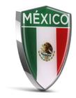 Emblema Adesivo Alto Relevo 3d Escudo Mexico Cromado - MARÇON EMBLEMAS E ADESIVOS