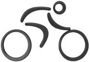 Emblema Adesivo Ciclista Preto Decorativo P/ Automóvel