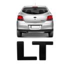 Emblema Adesivo Letreiro LT Preto Black Piano Onix Agile Cruze Equinox Tracker - Marçon