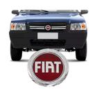 Emblema Adesivo Logo Grade Fiat Uno Fire 2000 a 2003 Vermelho
