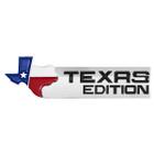 Emblema Adesivo Texas Edition Cromado C/ Preto 5 cm x 16 cm - Marçon