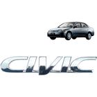 Emblema Civic 2000 A 2006 Cromado - MARÇON EMBLEMAS