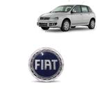 Emblema da Grade Fiat Stilo Azul Com Borda Cromada Adesivo - BWR