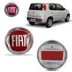 Emblema Fiat Uno Tampa Porta Mala 2011 95MM Vermelho Adesivo - BWR